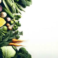 vibrant conception avec Frais et nutritionnel des légumes ai génératif photo