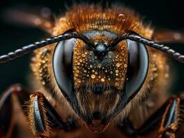 abeille portrait établi avec génératif ai La technologie photo