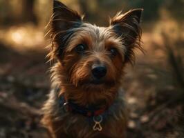 australien terrier chien établi avec génératif ai La technologie photo