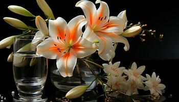 fraîcheur de été dans une bouquet de multi coloré fleurs généré par ai photo