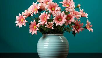 une magnifique bouquet de Frais fleurs apporte la nature élégance à l'intérieur généré par ai photo