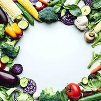 vibrant Contexte avec Frais et coloré des légumes ai génératif photo