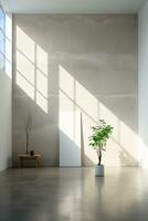 blanc studio mur, minimaliste intérieur. ai génératif photo