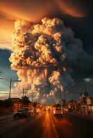 une gros tempête. ai génératif photo