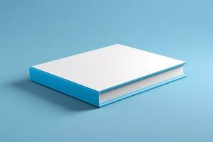 3d Vide relié blanc livre maquette pour Créatif livre couverture conception, généré par ai photo
