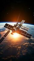 international espace station en orbite au dessus Terre photo