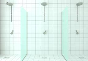 salle de douche moderne en verre blanc lumineux photo