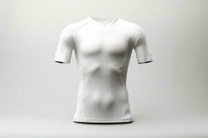 maquette des sports Football équipe uniformes blanc chemise, génératif ai illustration photo