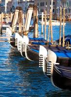 Venise, Italie. détail des gondoles photo