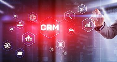 CRM gestion de la relation client. concept d'orientation client photo