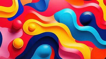 abstrait formes dans vibrant couleurs et motifs photo