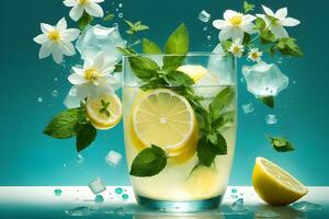 Frais limonade fond d'écran ai génératif photo