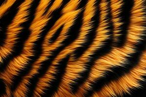 abstrait Orange et noir tigre rayures artificiel duveteux Contexte. tapis ou couverture photo