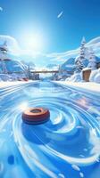 curling. stratégique gameplay sur nappe la glace photo