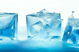 la glace cubes. ai génératif pro photo