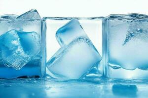 la glace cubes. ai génératif pro photo