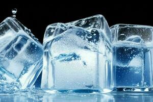 la glace cubes. ai génératif pro photo