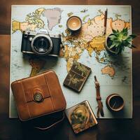 Voyage inspiration. passeports et bagage photo