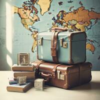 Voyage inspiration. passeports et bagage photo