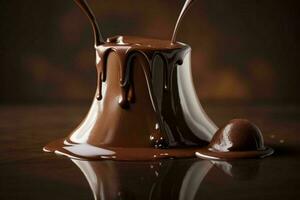 fondu Chocolat. ai génératif pro photo