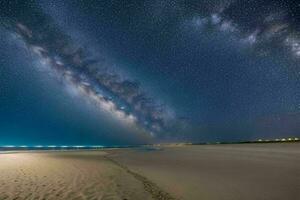 magnifique laiteux façon à le plage. ai génératif pro photo