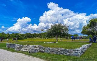 Tulum quintana roo Mexique 2023 ancien Tulum ruines maya site temple pyramides artefacts paysage Mexique. photo