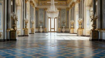 photo de le pièce avec le intérieur conception de le palais de Versailles, France. génératif ai