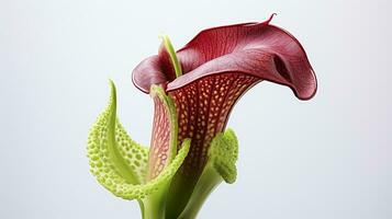 photo de magnifique lanceur plante fleur isolé sur blanc Contexte. génératif ai