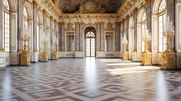 photo de le pièce avec le intérieur conception de le palais de Versailles, France. génératif ai