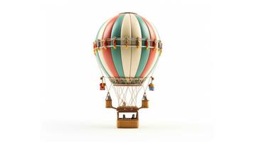 affichage une 3d miniature traditionnel chaud air ballon. génératif ai photo