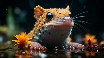 fermer photo de une quoll à la recherche tout direction. génératif ai