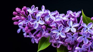 photo de magnifique lilas fleur isolé sur blanc Contexte. génératif ai