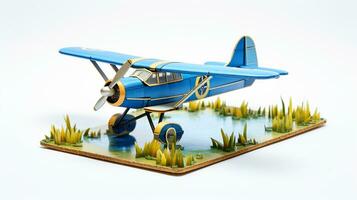 affichage une 3d miniature hydravion. génératif ai photo