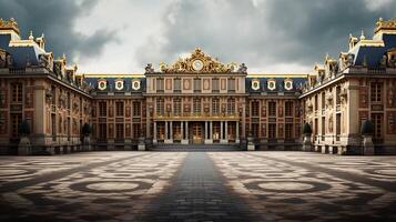 Stupéfiant beauté de le palais de Versailles dans France. génératif ai photo