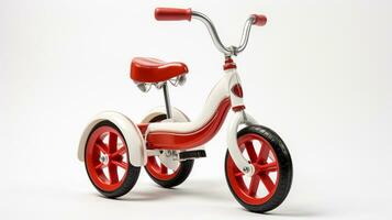 affichage une 3d miniature tricycle. génératif ai photo