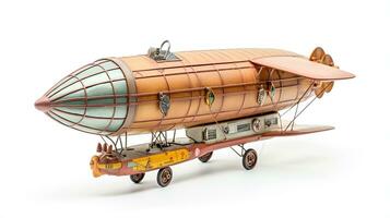 affichage une 3d miniature Zeppelin. génératif ai photo