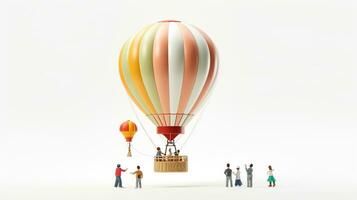 affichage une 3d miniature gaz ballon. génératif ai photo