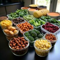 sans viande repas préparation. pratique, en bonne santé, et économique photo