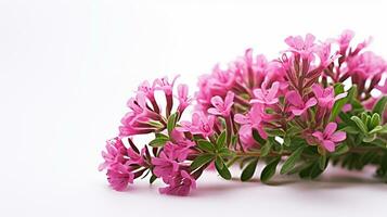 photo de magnifique thym fleur isolé sur blanc Contexte. génératif ai