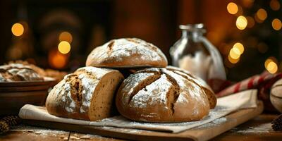 une pain de blé pain. fait maison Gâteaux photo