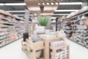 flou abstrait en supermarché pour le fond photo
