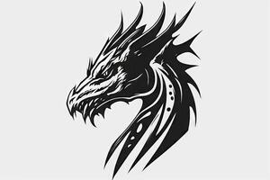 minimaliste dragon illustration dans graphique style photo