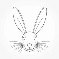 Pâques lapin oreilles un ligne art illustration photo