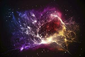 cosmique particules et Les données visualisation sur numérique Contexte photo