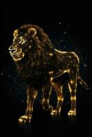 Leo constellation le majestueux Lion dans le nuit ciel photo