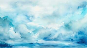 flou et granuleux bleu ciel Contexte avec abstrait aquarelle nuances photo