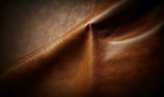 doux éthéré marron cuir texture Contexte pour professionnel utilisation photo