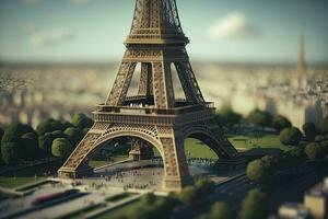 miniature Eiffel la tour dans France photo