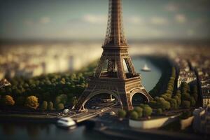 miniature Eiffel la tour dans France photo