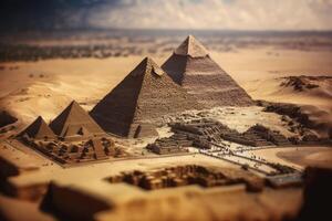 miniature pyramides de gizeh dans Egypte photo